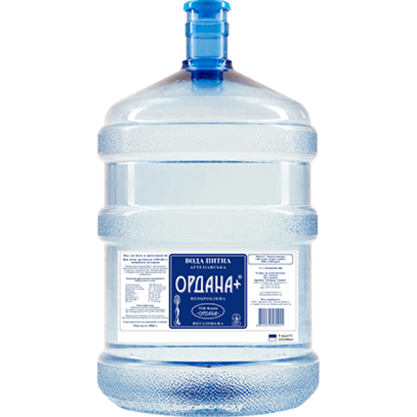 Вода питна негазована ТМ Ордана, 18,9 л.